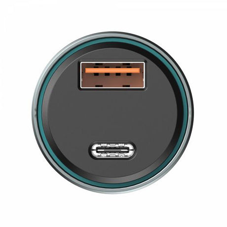 Incarcator Havit Car (CC2017), Type-C, USB, 45W, 3A, Visible Internal Structural Design, Negru / Blue