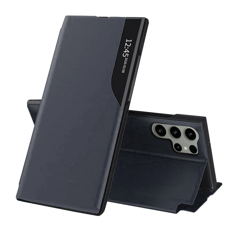 Husa de protectie Techsuit eFold Series compatibil cu Samsung Galaxy S23 Ultra, Albastru Inchis
