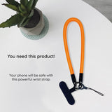 Suport Techsuit Rope Wrist Strap (RWS2-07), for Phones, with Keychain Cord, Nylon Braided, Durable, Universal, Bleumarin Night