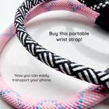 Suport Techsuit Rope Wrist Strap (RWS2-07), for Phones, with Keychain Cord, Nylon Braided, Durable, Universal, Bleumarin Night