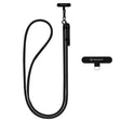 Suport Techsuit Rope Crossbody Strap (RCS1-03), for Phones, Carabiner, Nylon Braided, Durable, Adjustable, Onyx Shadow