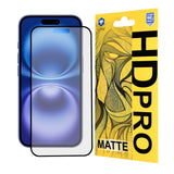 Folie de protectie Lito HD Pro Matte compatibil cu iPhone 16, Negru