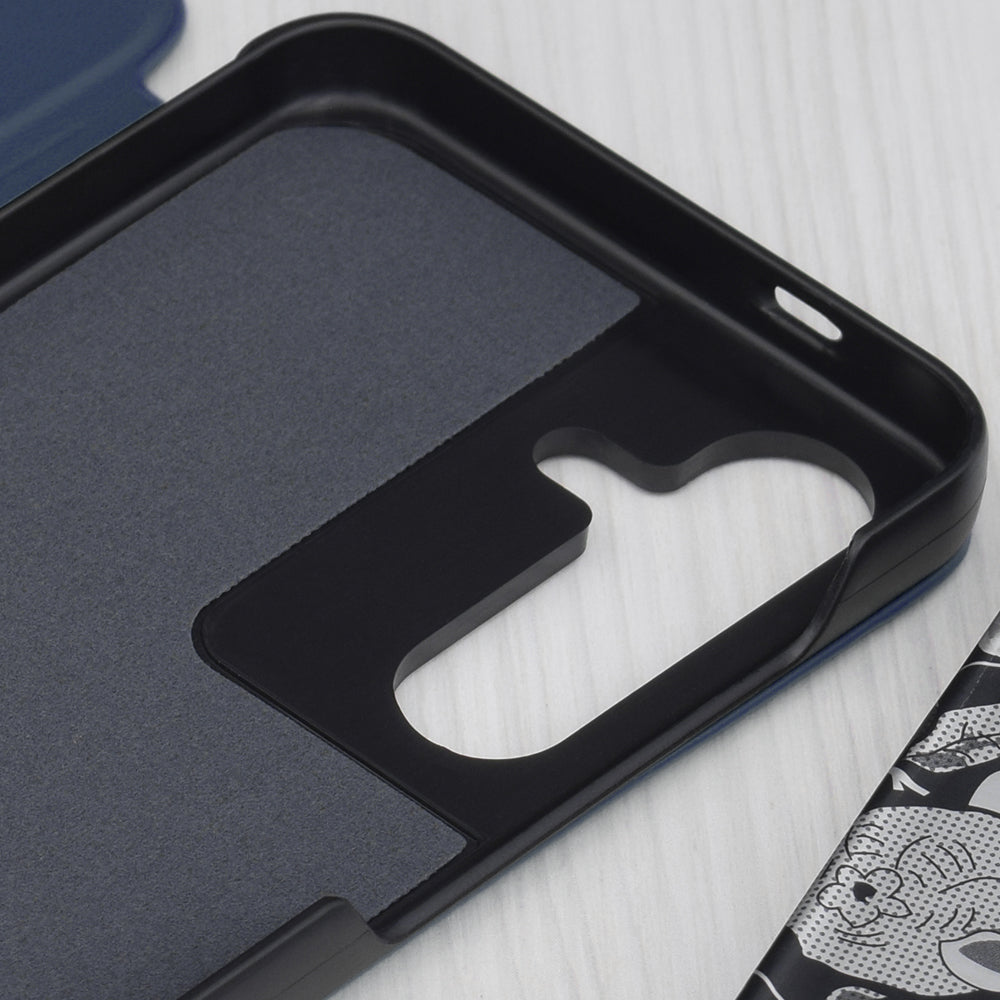 Husa de protectie Techsuit eFold Series compatibil cu Samsung Galaxy S25 Plus, Albastru Inchis