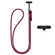 Suport Techsuit Rope Crossbody Strap (RCS1-28), for Phones, Carabiner, Nylon Braided, Durable, Adjustable, Dark Cherry