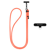 Suport Techsuit Rope Crossbody Strap (RCS1-81), for Phones, Carabiner, Nylon Braided, Durable, Adjustable, Sunset Orange