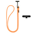 Suport Techsuit Rope Crossbody Strap (RCS1-01), for Phones, Carabiner, Nylon Braided, Durable, Adjustable, Spiced Pumpkin