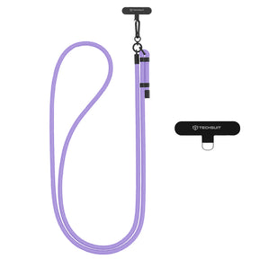 Suport Techsuit Rope Crossbody Strap (RCS1-21), for Phones, Carabiner, Nylon Braided, Durable, Adjustable, Lux Amethyst