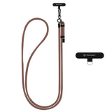 Suport Techsuit Rope Crossbody Strap (RCS1-72), for Phones, Carabiner, Nylon Braided, Durable, Adjustable, Coffee Bean