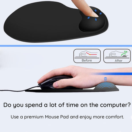 Tastatura/Mouse Havit Mouse Pad (MP802), for Gaming, Non-Slip Rubber Base, Silicone Wrist Pads, Textil, Albastru Inchis
