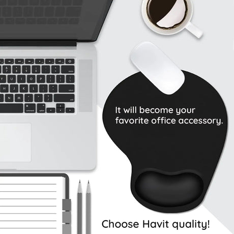 Tastatura/Mouse Havit Mouse Pad (MP802), for Gaming, Non-Slip Rubber Base, Silicone Wrist Pads, Textil, Albastru Inchis