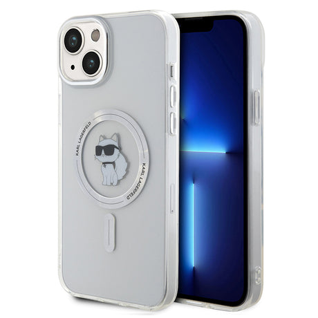 Husa de protectie Karl Lagerfeld IML MagSafe (KLHMP15MHFCCNOT) compatibil cu iPhone 15 Plus, Transparent Choupette