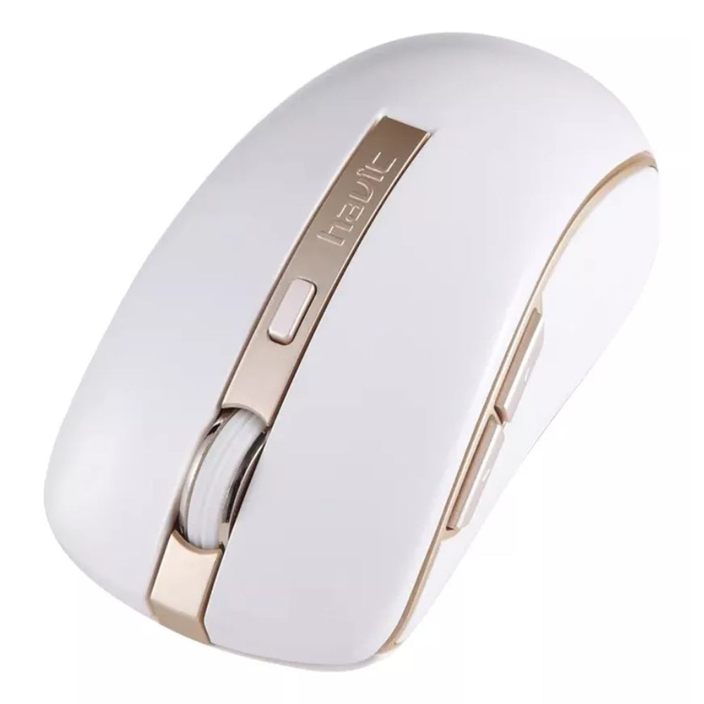 Tastatura/Mouse Havit Wireless Mouse (MS951GT), 2.4GHz, 1000/1200/1600 DPI, AA Battery, Alb / Golden