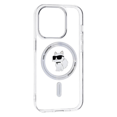 Husa de protectie Karl Lagerfeld IML MagSafe (KLHMP14XHFCCNOT) compatibil cu iPhone 14 Pro Max, Transparent Choupette