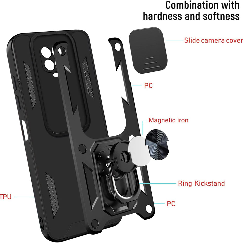 Husa de protectie Techsuit CamShield Series compatibil cu Xiaomi Redmi Note 9S / Note 9 Pro / Note 9 Pro Max, Negru
