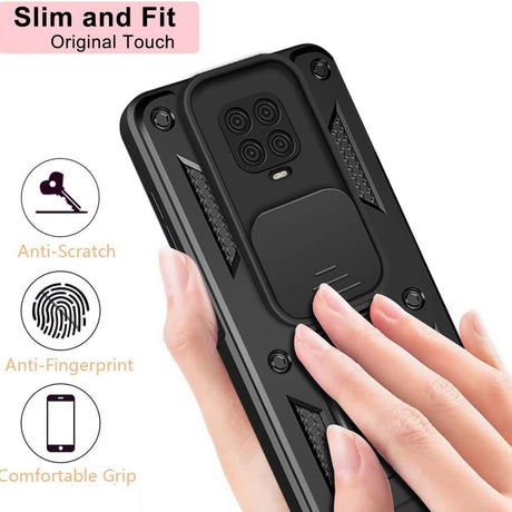 Husa de protectie Techsuit CamShield Series compatibil cu Xiaomi Redmi Note 9S / Note 9 Pro / Note 9 Pro Max, Negru