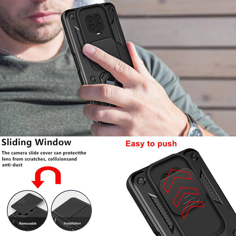 Husa de protectie Techsuit CamShield Series compatibil cu Xiaomi Redmi Note 9S / Note 9 Pro / Note 9 Pro Max, Negru