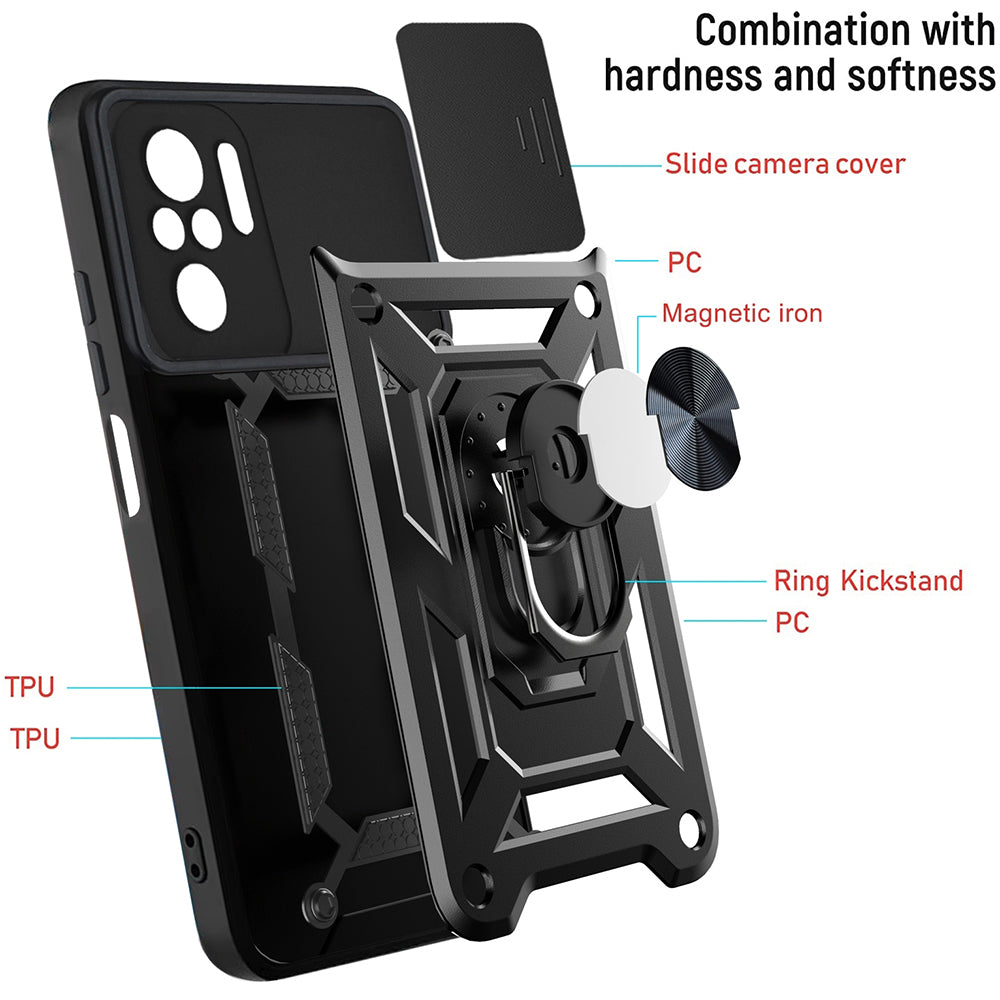 Husa de protectie Techsuit CamShield Series compatibil cu Xiaomi Redmi Note 10 Pro / Note 10 Pro Max, Negru