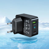 Incarcator Techsuit Premium Tiny Series (CHPD173), GaN, USB, Type-C, Fast Charge, PD35W, Alb