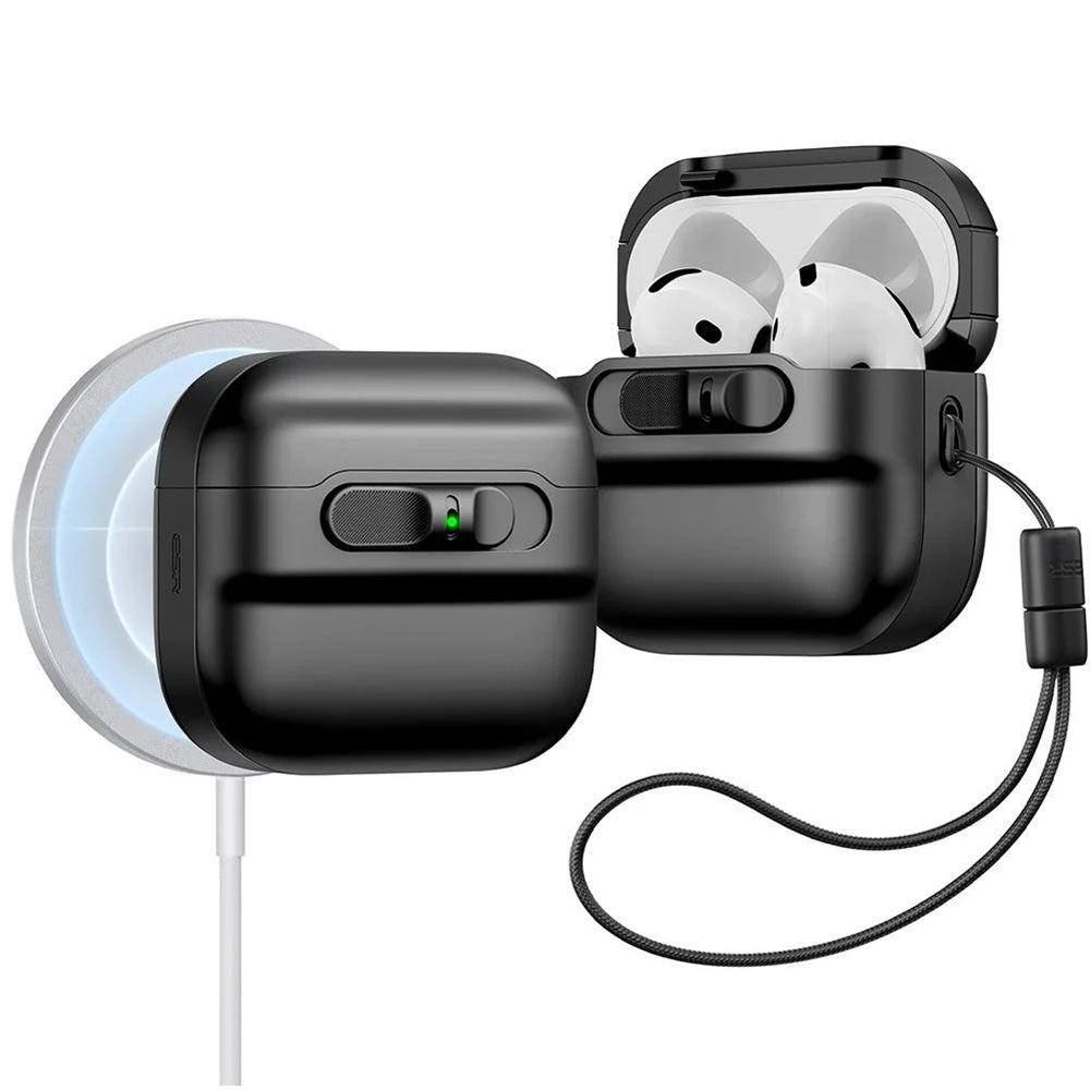 Husa Casti ESR Pulse Magnetic HaloLock, Apple AirPods 4, Negru