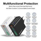 Incarcator Techsuit (CHPD224), 4 x USB, 4 X Type-C, Fast Charging, 65W, Alb