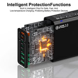 Incarcator Techsuit (CHPD224), 4 x USB, 4 X Type-C, Fast Charging, 65W, Alb