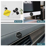 Suport Techsuit Phone Tiny Series (HOLD210-C), Dashboard Magnetic Grip, Multipurpose Use, Hexagonal, 2 Metal Plates, Negru