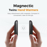 Ocoopa Hand Warmer UT Rare (UT3041-BLACK), Type-C, Adjustable Heat, Magnetic Design, Portable, IP34, 2x 2000mAh, Negru