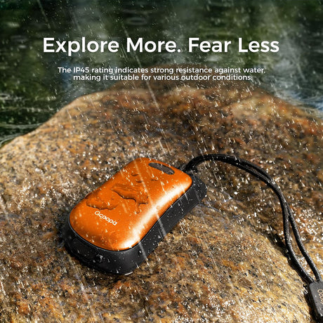 Ocoopa Hand Warmer UT4 Urban (UT3061- OG), USB-C, IP45, Adjustable Heat, Magnetic, with Strap, 2x 3000mAh, Portocaliu