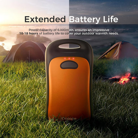 Ocoopa Hand Warmer UT4 Urban (UT3061- OG), USB-C, IP45, Adjustable Heat, Magnetic, with Strap, 2x 3000mAh, Portocaliu