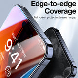 Folie de protectie Torras GlassGo Epic Privacy compatibil cu iPhone 15 Pro Max, Negru
