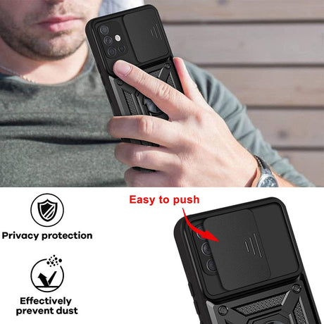 Husa de protectie Techsuit CamShield Series compatibil cu Samsung Galaxy A71 4G, Negru
