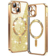 Husa de protectie Techsuit Luxury Glitter MagSafe compatibil cu iPhone 14 Plus, Auriu