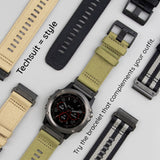 Curea smartwatch Techsuit Watchband QuickFit 20mm (W070) compatibil cu Instinct 2S/2S Solar/Approach S70 42mm/fenix 7S Pro Sapphire Solar, Portocaliu Blossom