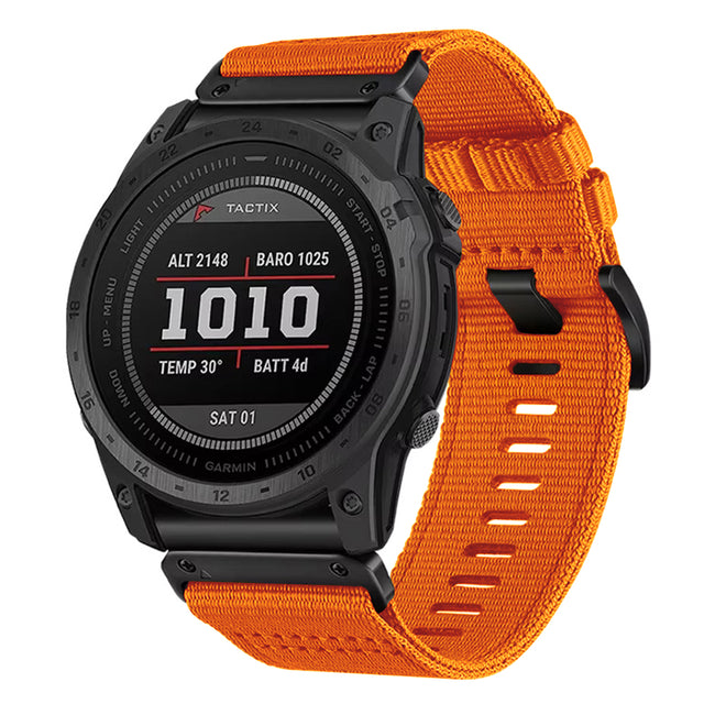 Curea smartwatch Techsuit Watchband QuickFit 26mm (W070) compatibil cu Garmin Fenix 3/3 HR/5X/5X Plus/6X/6X Pro/7X/7X Pro Solar, Portocaliu Blossom