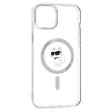 Husa de protectie Karl Lagerfeld IML MagSafe (KLHMP15MHFCCNOT) compatibil cu iPhone 15 Plus, Transparent Choupette