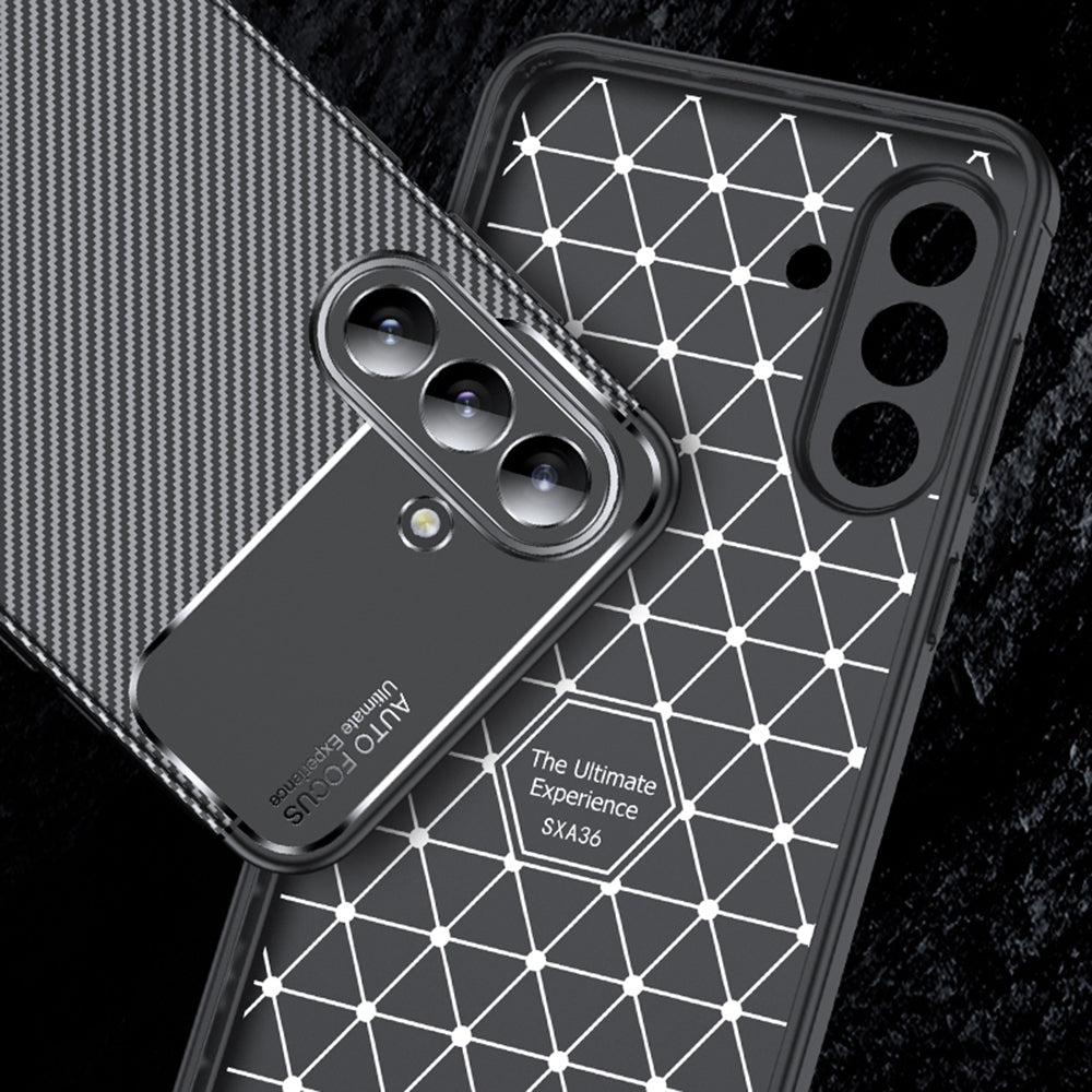 Husa de protectie Techsuit CarbonFiber compatibil cu Samsung Galaxy A56 5G, Negru