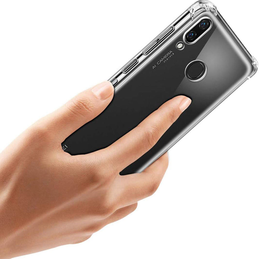 Husa de protectie Techsuit Shockproof Clear Silicone compatibil cu Huawei P20, Transparent