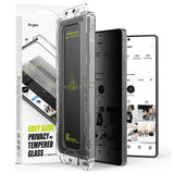Folie de protectie Ringke Easy Slide Privacy Tempered Glass (set de 2) compatibil cu Samsung Galaxy S25 Ultra, Negru