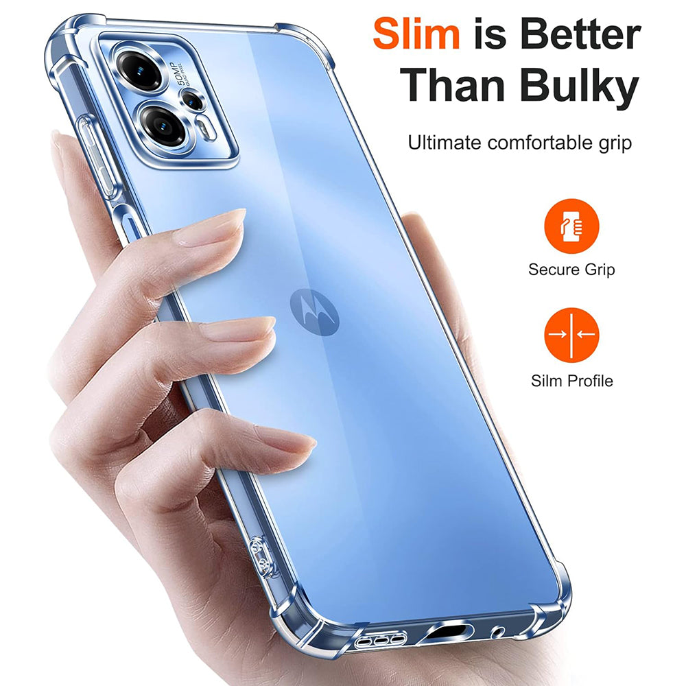 Husa de protectie Techsuit Shockproof Clear Silicone compatibil cu Motorola Moto G05 / E15, Transparent