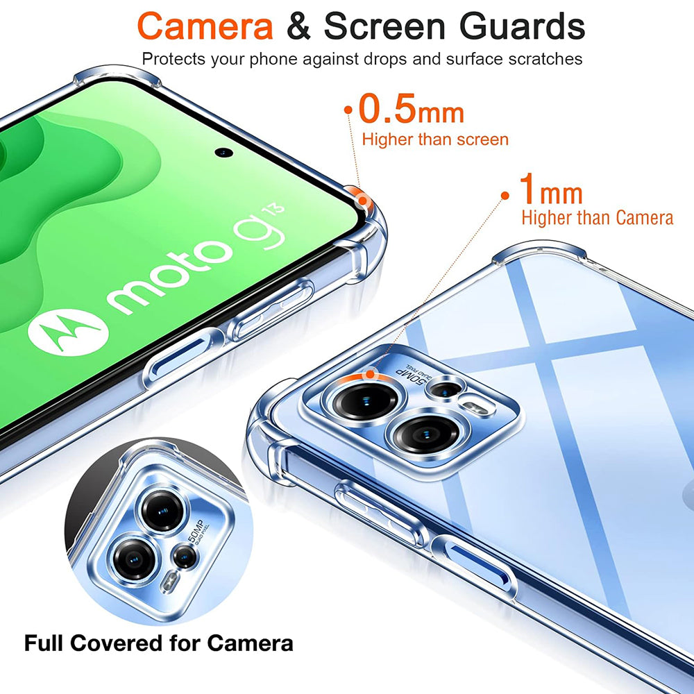 Husa de protectie Techsuit Shockproof Clear Silicone compatibil cu Motorola Moto G05 / E15, Transparent