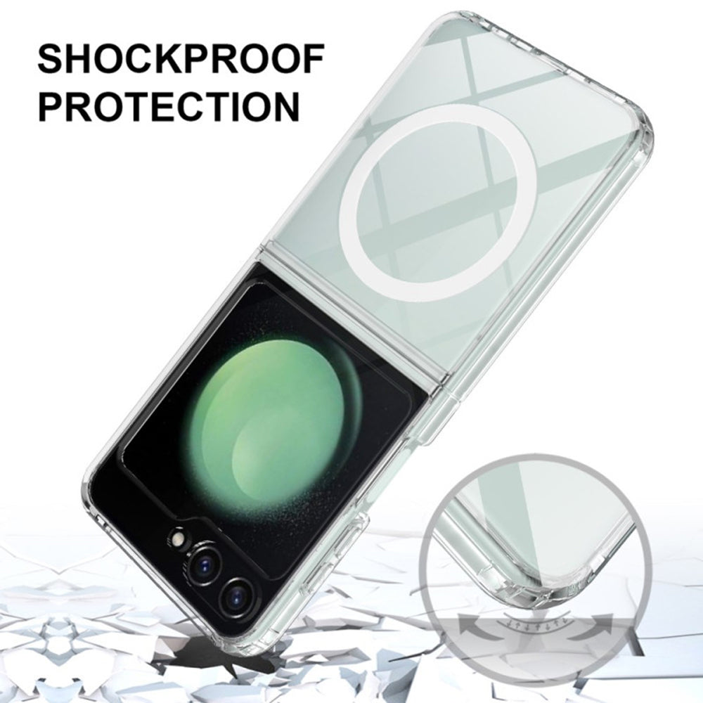 Husa de protectie Techsuit MagSafe Pro compatibil cu Samsung Galaxy Z Flip6 / Flip7 FE, Transparent