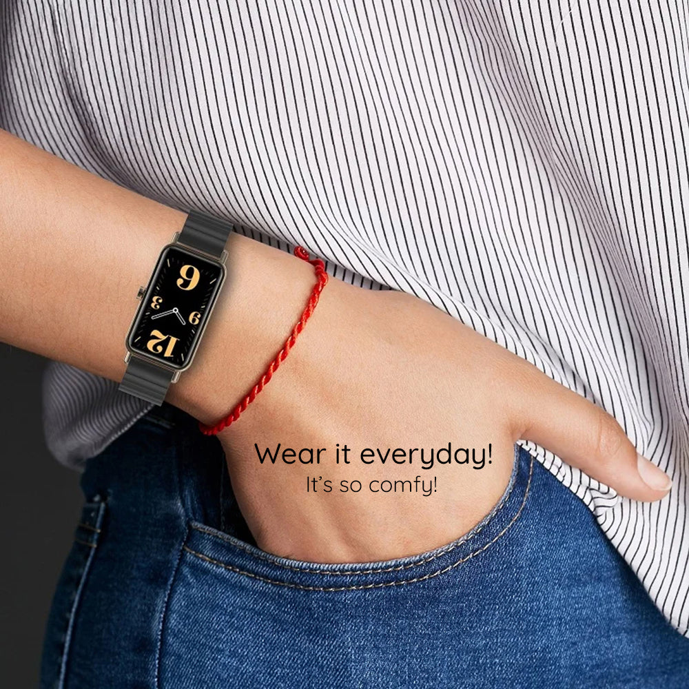 Curea smartwatch Techsuit Watchband (W012) compatibil cu Apple Watch 1/2/3/4/5/6/7/8/9/10/11/SE/SE 2/SE 3 (38/40/41/42mm), Negru