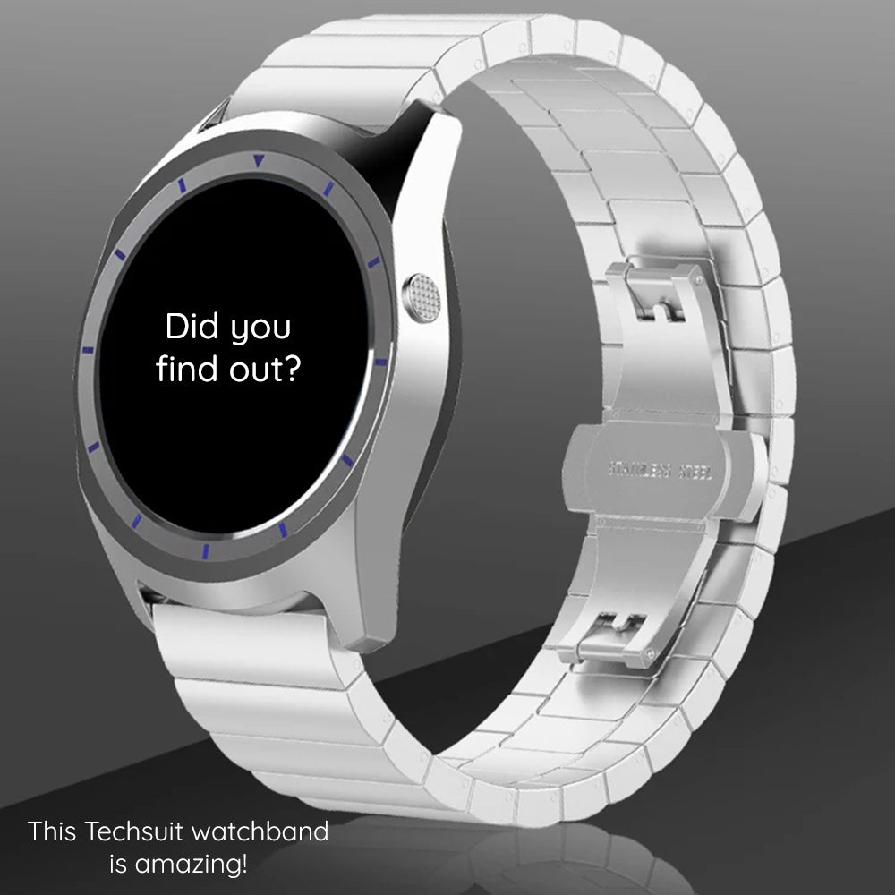 Curea smartwatch Techsuit Watchband 20mm (W012) compatibil cu Samsung Galaxy Watch 4/5/Active 2, Huawei Watch GT 3 (42mm)/GT 3 Pro (43mm), Negru