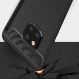 Husa de protectie Techsuit Carbon Silicone compatibil cu Huawei Mate 20 Pro, Negru