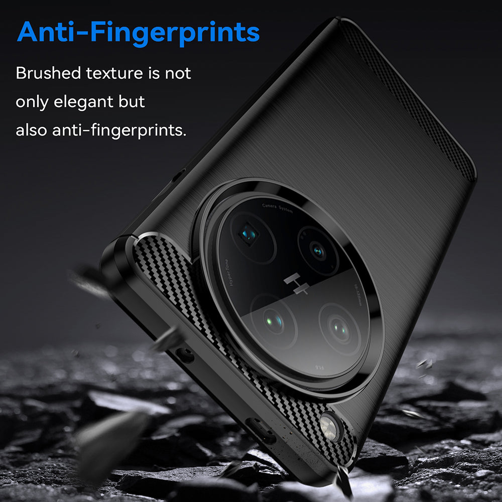 Husa de protectie Techsuit Carbon Silicone compatibil cu Oppo Find X8 Pro, Negru