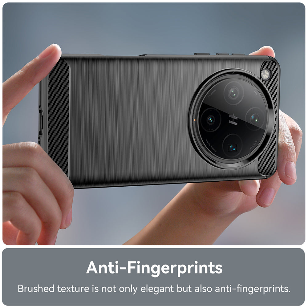Husa de protectie Techsuit Carbon Silicone compatibil cu Oppo Find X8 Pro, Negru