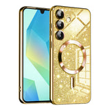 Techsuit Luxury Glitter MagSafe arany tok Samsung Galaxy A16 4G / A16 5G telefonhoz