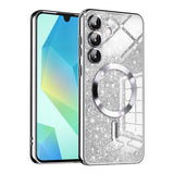 Husa de protectie Techsuit Luxury Glitter MagSafe compatibil cu Samsung Galaxy A16 4G / A16 5G, Argintiu