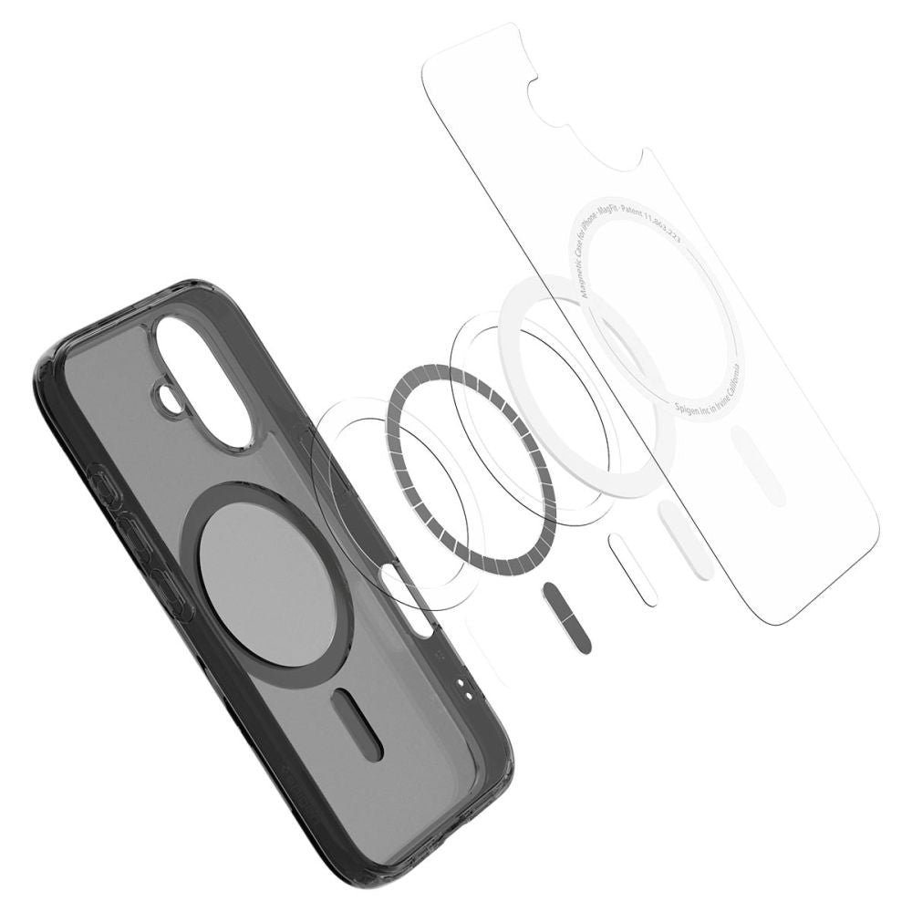 Husa de protectie Spigen Ultra Hybrid T MagSafe (ACS09074) compatibil cu iPhone 16, Frost Black