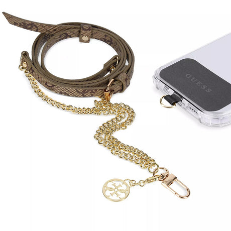 Snur Guess 4G Chain CBDY (GUOUC4MG4EW), Eco-piele, Metal, Maro